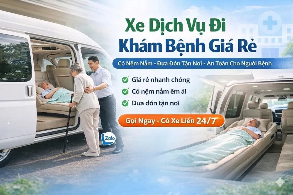 Xe dịch vụ Đi Khám Bệnh Giá Rẻ – Tiện Lợi Cho Người Già, Người Bệnh 1 benh vien