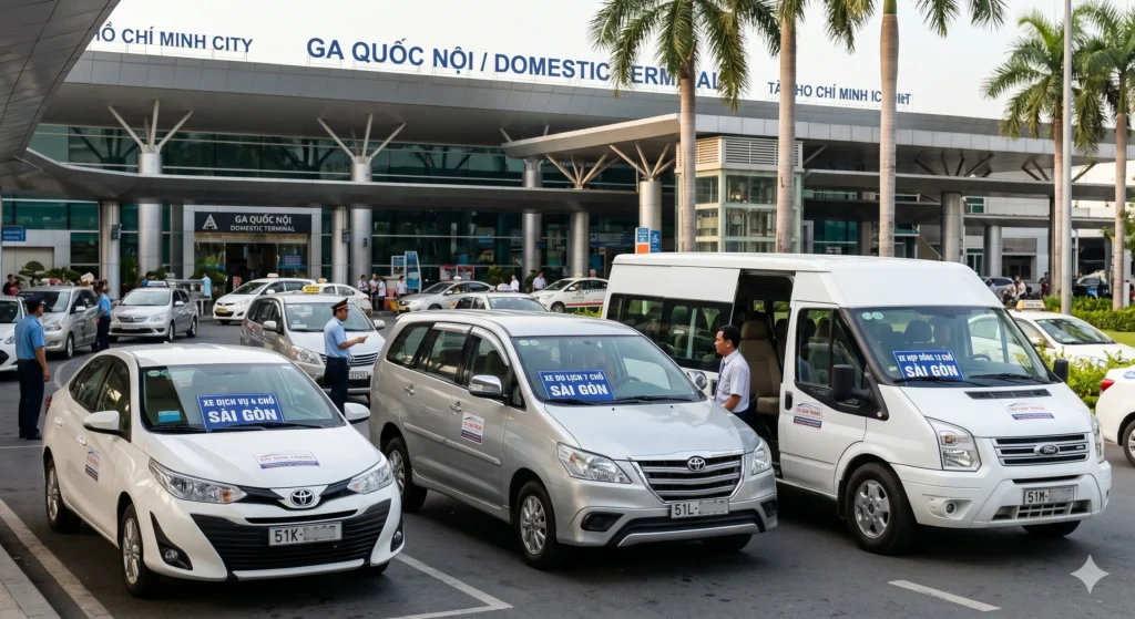 Các dòng xe dịch vụ từ 4 – 16 chỗ phù hợp nhiều nhu cầu di chuyển sân bay