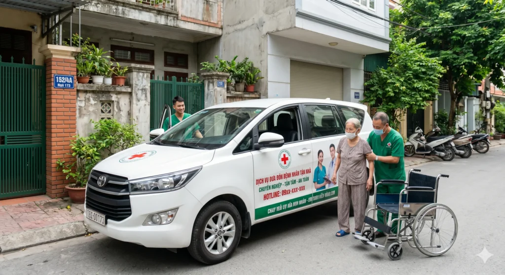 Dịch vụ xe đưa đón bệnh nhân tận nhà, tiện lợi và nhanh chóng