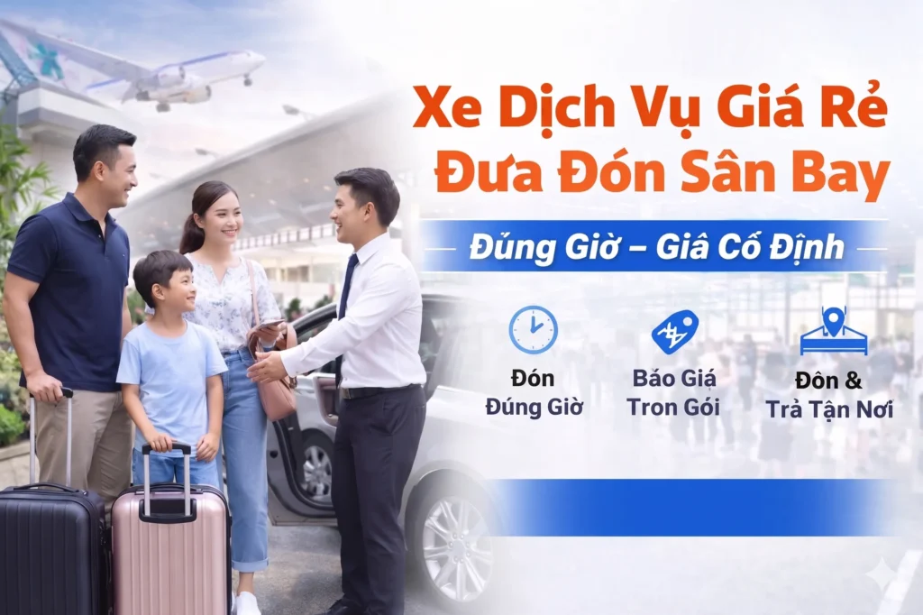Cần Xe Đi Sân Bay? Đặt Ngay Dịch Vụ Giá Rẻ – Không Lo Trễ Chuyến 1 sanbay